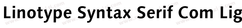 Linotype Syntax Serif Com Light字体转换